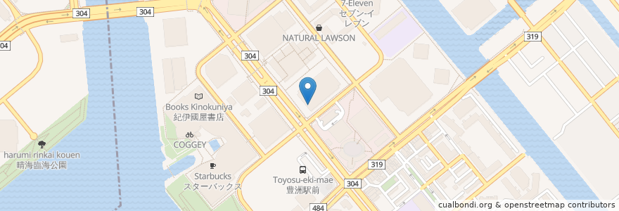 Mapa de ubicacion de 餃子舗 珉珉 en Japan, Tokyo, Koto.