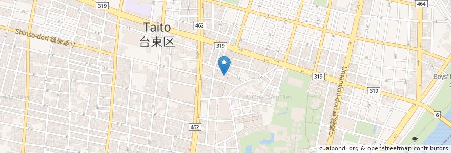 Mapa de ubicacion de Cuzn Homeground en ژاپن, 東京都, 台東区.