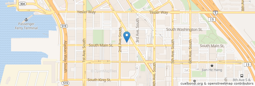 Mapa de ubicacion de Flatstick Pub - Pioneer Square en United States, Washington, King County, Seattle.