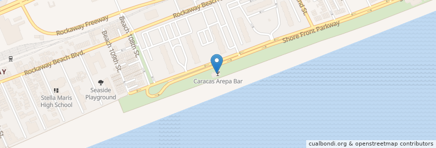 Mapa de ubicacion de Caracas Arepa Bar en アメリカ合衆国, ニューヨーク州, New York, Queens.