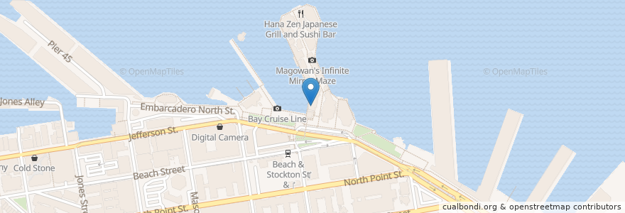Mapa de ubicacion de Wipeout bar & grill en Stati Uniti D'America, California, San Francisco, San Francisco.