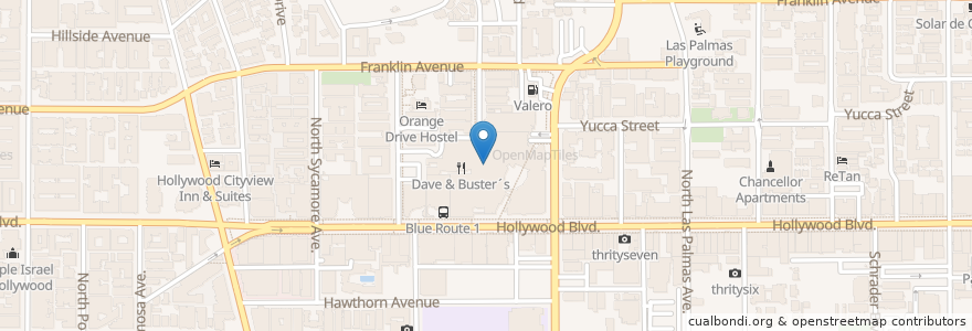 Mapa de ubicacion de Jinya Ramen Bar en United States, California, Los Angeles County, Los Angeles.