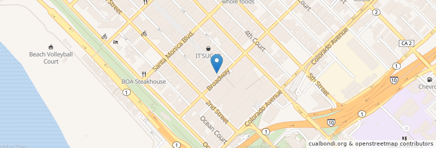 Mapa de ubicacion de Café crepe en Stati Uniti D'America, California, Los Angeles County.