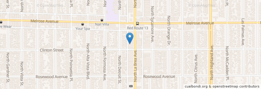 Mapa de ubicacion de Bludso's bbq en Vereinigte Staaten Von Amerika, Kalifornien, Los Angeles County, Los Angeles.