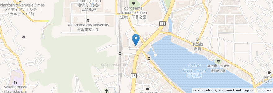 Mapa de ubicacion de 八景堂 en 일본, 가나가와현, 요코하마시, 金沢区.