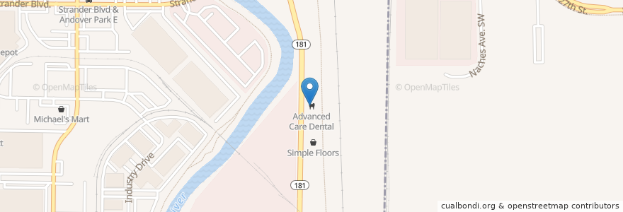 Mapa de ubicacion de Advanced Care Dental en 美利坚合众国/美利堅合眾國, 华盛顿州 / 華盛頓州, King County, Renton, Tukwila.