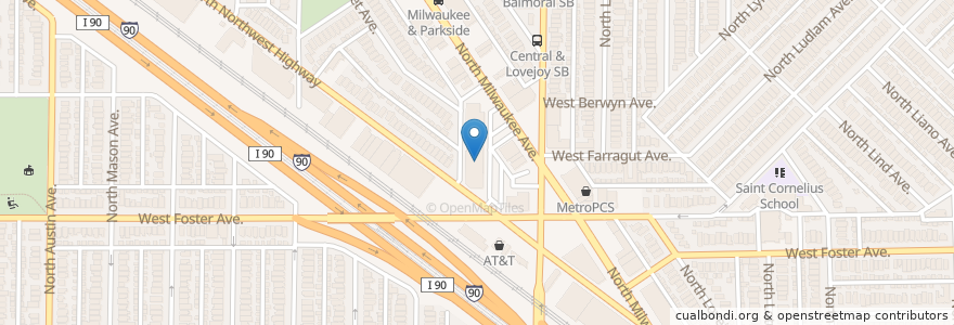 Mapa de ubicacion de Subway en United States, Illinois, Chicago.
