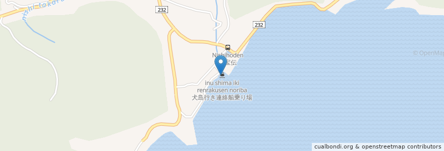 Mapa de ubicacion de 犬島行き連絡船乗り場 en 日本, 岡山県, 岡山市, 東区.