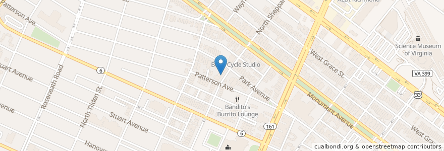 Mapa de ubicacion de Akida Japanese Restaurant en Amerika Birleşik Devletleri, Virjinya, Richmond City.