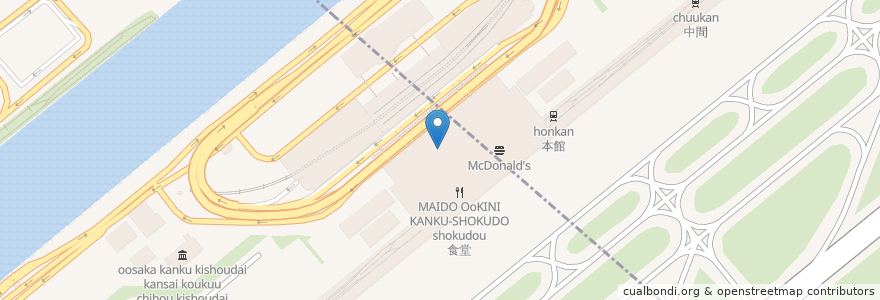 Mapa de ubicacion de Tonkatsu KYK 炸豬排 en اليابان, أوساكا, 田尻町.