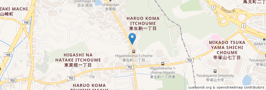 Mapa de ubicacion de 姿勢 矯正 整骨院 for you en اليابان, 奈良県, 生駒市.