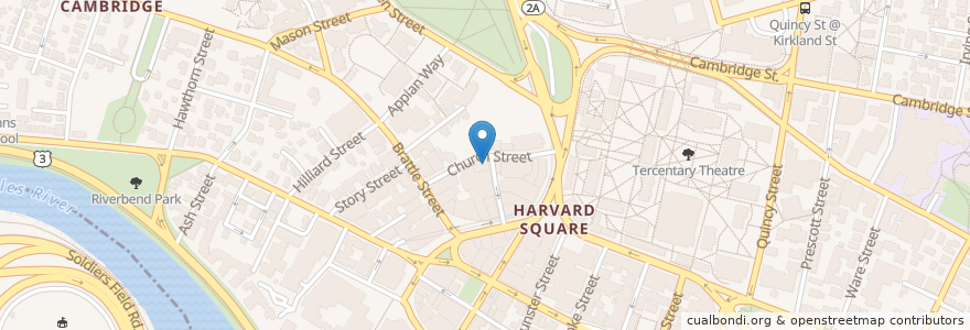 Mapa de ubicacion de Border Cafe en United States, Massachusetts, Middlesex County, Cambridge.
