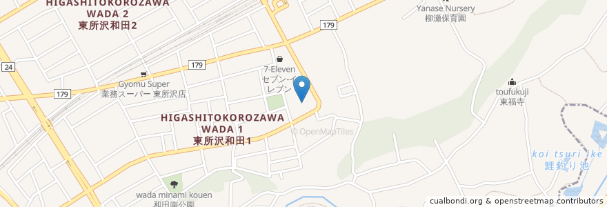 Mapa de ubicacion de 松田母子クリニック en اليابان, 埼玉県, 所沢市.