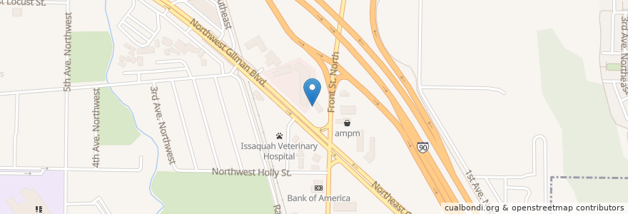 Mapa de ubicacion de Redbox en Amerika Syarikat, Washington, King County, Issaquah.