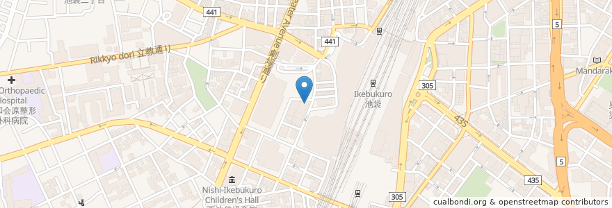 Mapa de ubicacion de 東武レストラン街 en 日本, 東京都, 豊島区.