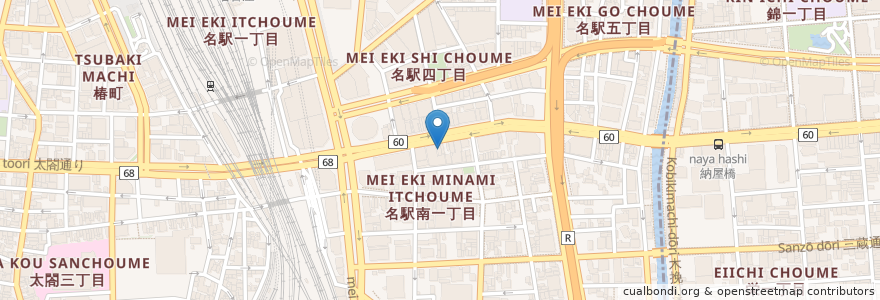 Mapa de ubicacion de 名駅錦通眼科 en Japão, 愛知県, Nagoia, 中村区.