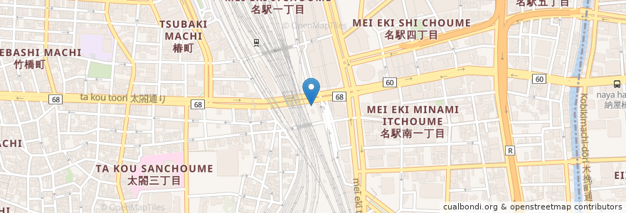 Mapa de ubicacion de トヨタレンタリース en Japonya, 愛知県, 名古屋市, 中村区.