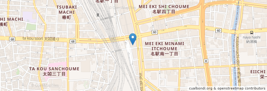 Mapa de ubicacion de 甘太郎 en Япония, Айти, 名古屋市, 中村区.