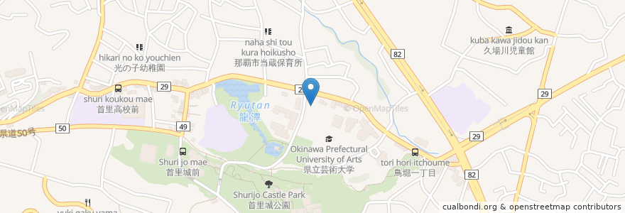Mapa de ubicacion de 琉球茶房 en 日本, 冲绳县/沖繩縣, 那霸市.