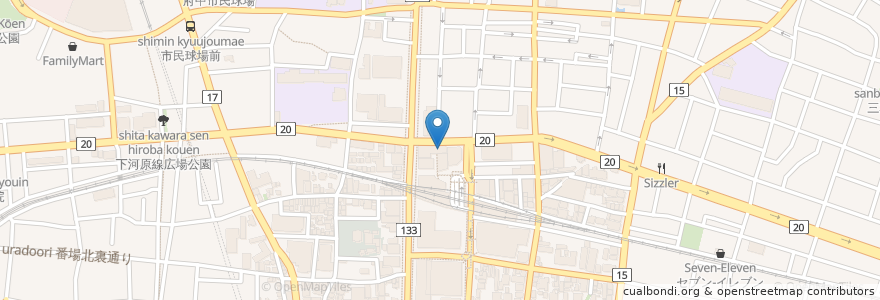 Mapa de ubicacion de 府中グリーンプラザトイレ en Giappone, Tokyo, 府中市.