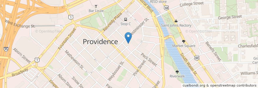 Mapa de ubicacion de Tommy's Place en Соединённые Штаты Америки, Род-Айленд, Providence County, Providence.
