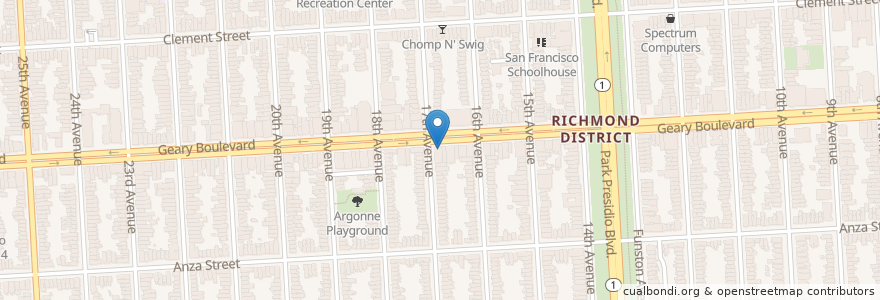 Mapa de ubicacion de California Bank & Trust en الولايات المتّحدة الأمريكيّة, كاليفورنيا, سان فرانسيسكو, سان فرانسيسكو.