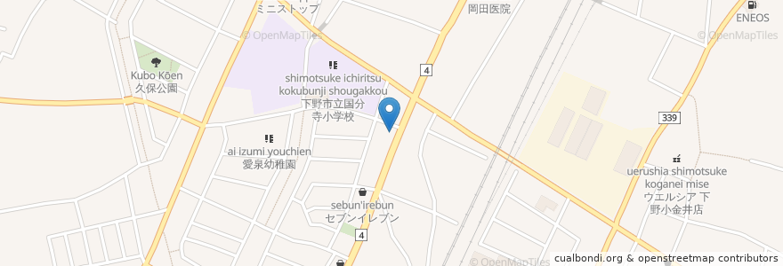 Mapa de ubicacion de 増山デンタルクリニック en 日本, 栃木県, 下野市.