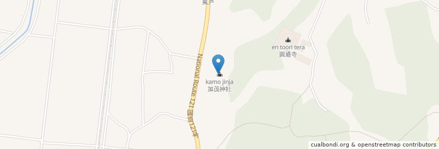 Mapa de ubicacion de 加茂神社 en 일본, 도치기현, 芳賀郡, 益子町.