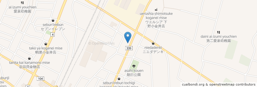 Mapa de ubicacion de ほっともっと en Japon, Préfecture De Tochigi, 下野市.