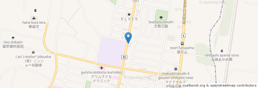 Mapa de ubicacion de 大柳内科眼科クリニック en Japan, Tochigi Prefecture, Shimotsuke.