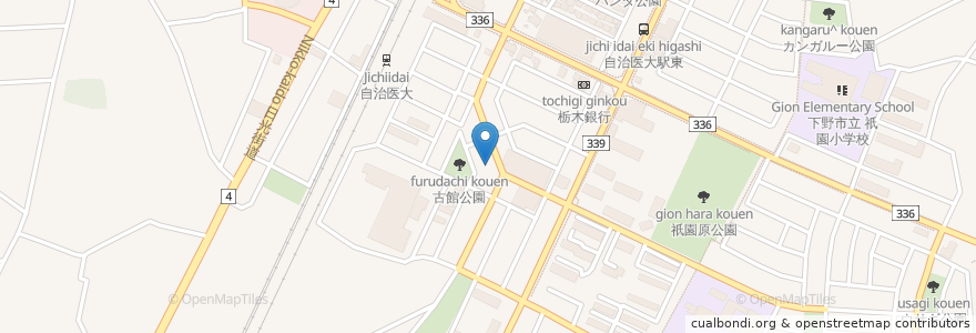 Mapa de ubicacion de おさの歯科医院 en اليابان, 栃木県, 下野市.