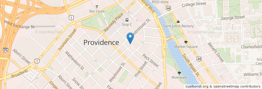 Mapa de ubicacion de Tommy's place  en Estados Unidos De América, Rhode Island, Providence County, Providence.