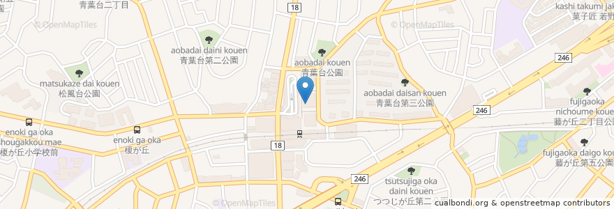Mapa de ubicacion de 神戸珈琲物語 en 일본, 가나가와현, 요코하마시, 青葉区.
