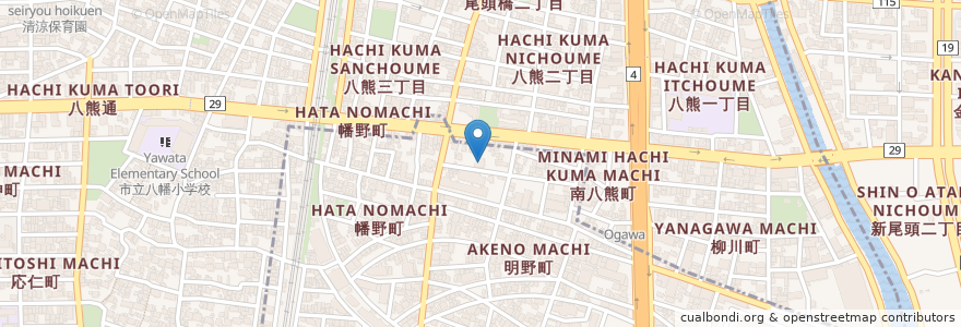 Mapa de ubicacion de 月笑寺 en Giappone, Prefettura Di Aichi, 名古屋市, 熱田区, 中川区.