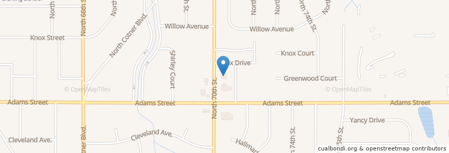 Mapa de ubicacion de Sportscasters Bar & Grill en Amerika Birleşik Devletleri, Nebraska, Lancaster County, Lincoln.