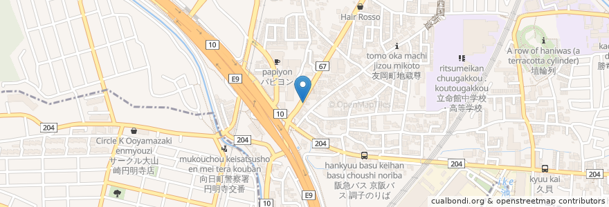 Mapa de ubicacion de 加藤歯科 en Japan, Kyoto Prefecture, Nagaokakyo.