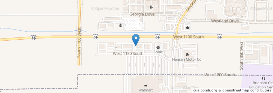 Mapa de ubicacion de Subway en United States, Utah, Box Elder County, Brigham City.