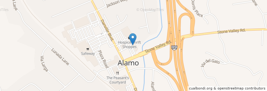 Mapa de ubicacion de Don Jose's Mexican Restaurant en Vereinigte Staaten Von Amerika, Kalifornien, Contra Costa County, Alamo.