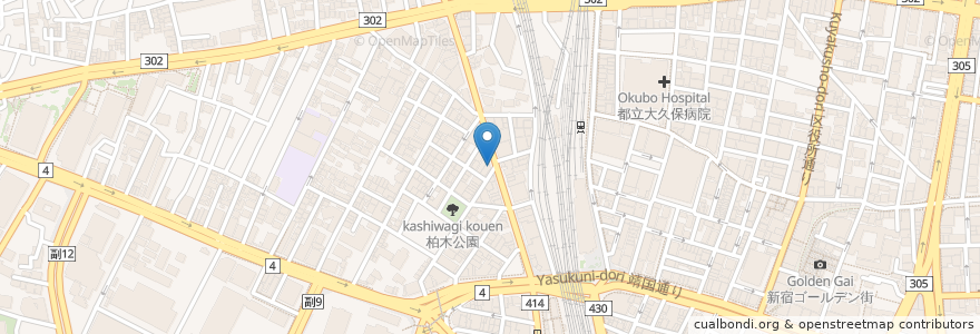 Mapa de ubicacion de Tully's Coffee en 일본, 도쿄도, 신주쿠.