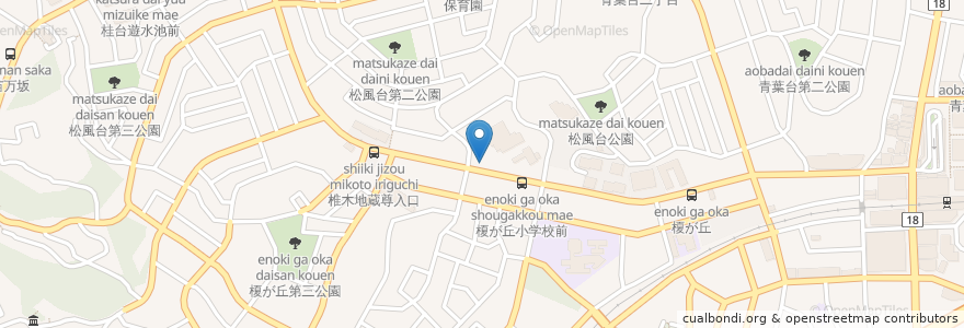 Mapa de ubicacion de 九州ラーメン Mr Boo en Japonya, 神奈川県, 横浜市, 青葉区.