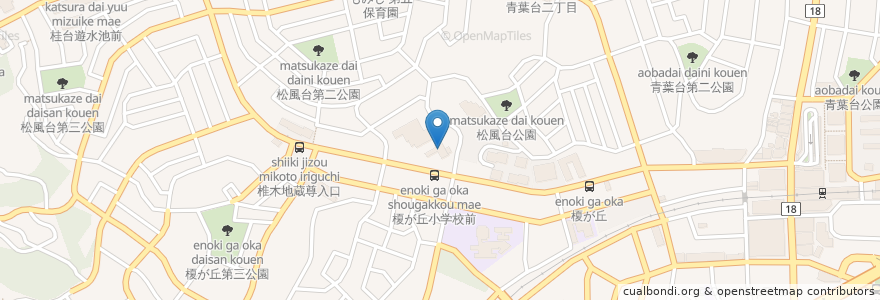 Mapa de ubicacion de 東京工業大学 松風留学生会館 en Япония, Канагава, Йокогама, Аоба.