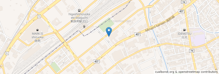Mapa de ubicacion de 静岡銀行 en Япония, Сидзуока, 静岡市, 駿河区.