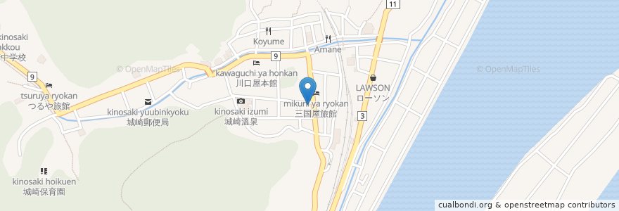 Mapa de ubicacion de 海中苑 en Japón, Prefectura De Hyōgo, 豊岡市.