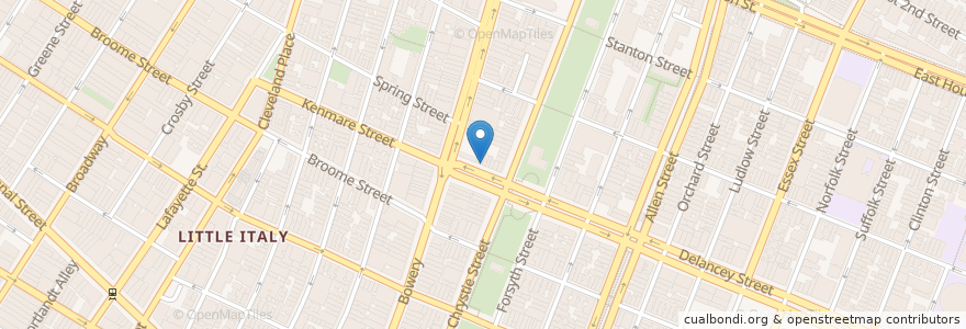 Mapa de ubicacion de one mile place en Vereinigte Staaten Von Amerika, New York, New York, New York County, Manhattan Community Board 3, Manhattan.
