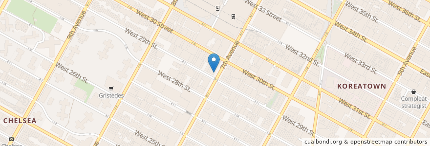 Mapa de ubicacion de VLife NYC en アメリカ合衆国, ニューヨーク州, New York, New York County, Manhattan, Manhattan Community Board 5, Manhattan Community Board 4.
