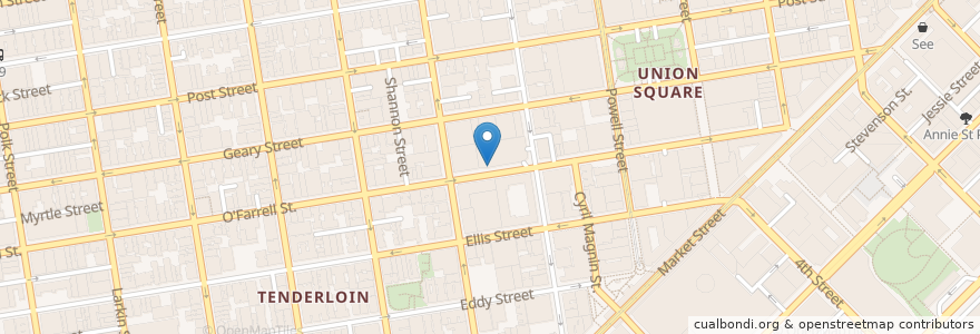 Mapa de ubicacion de Thrifty en Amerika Birleşik Devletleri, Kaliforniya, San Francisco, San Francisco.