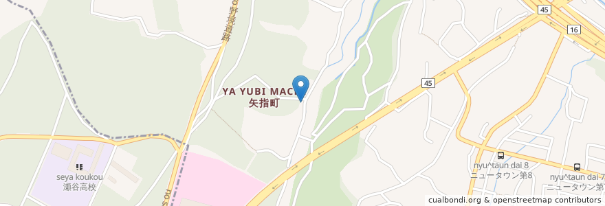 Mapa de ubicacion de 追分市民の森トイレ en ژاپن, 神奈川県, 横浜市, 旭区.