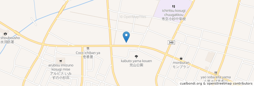 Mapa de ubicacion de ごはんや こすぎ食堂 en Япония, Тояма, 射水市.
