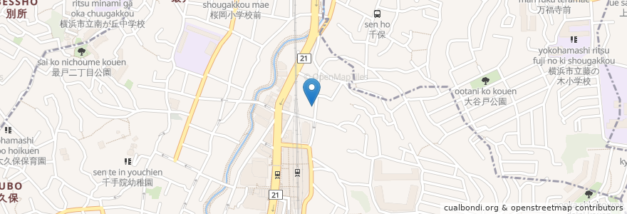 Mapa de ubicacion de 大島薬品 en 日本, 神奈川縣, 横滨市.