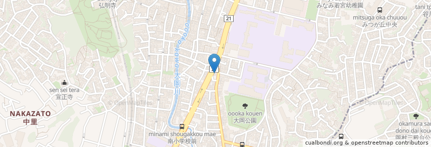 Mapa de ubicacion de 弘明寺歯科 en ژاپن, 神奈川県, 横浜市, 南区.